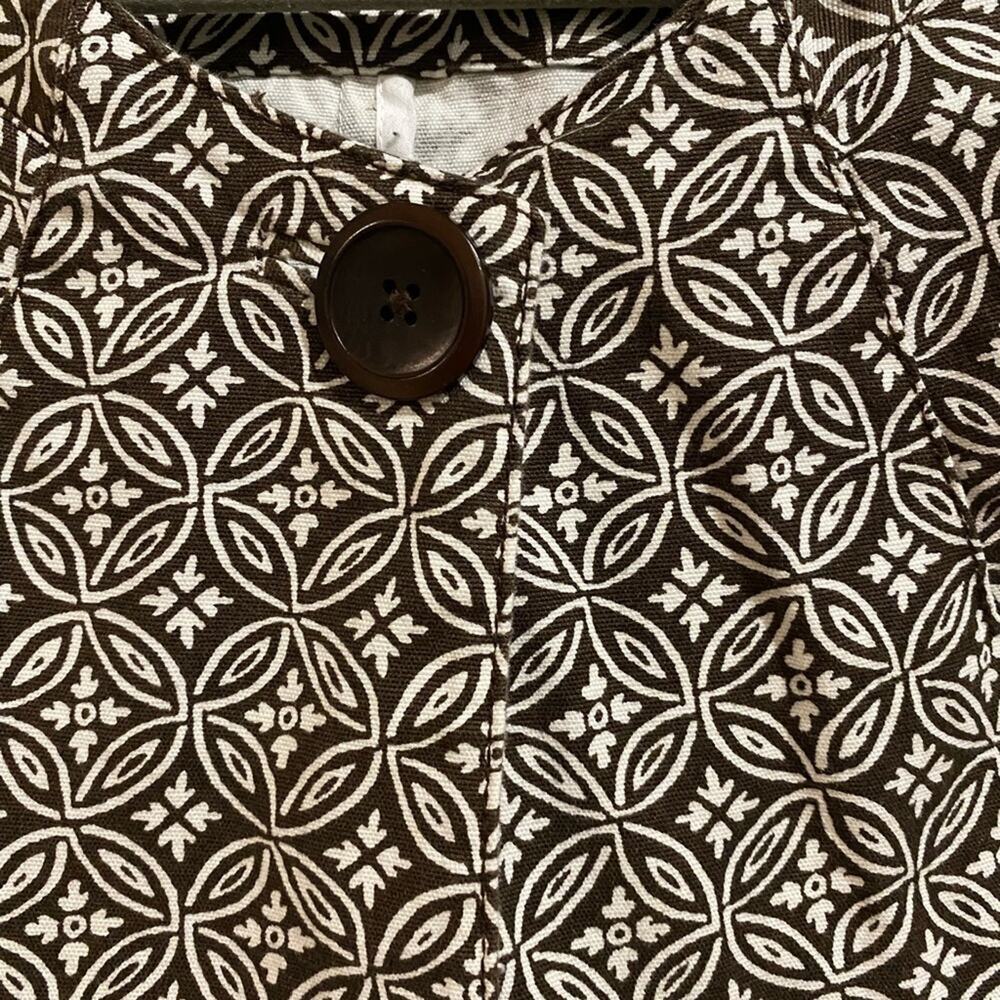 Talbots Brown Pattern One Button Blazer Sz 6p - image 8